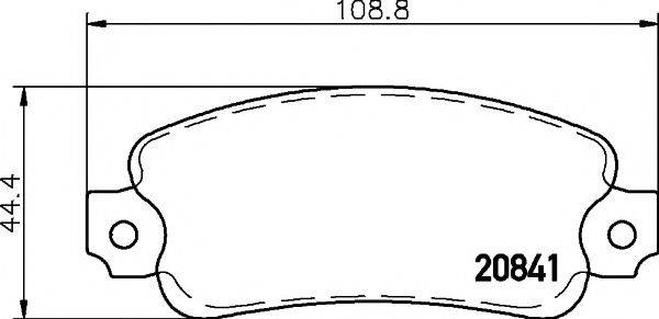 MINTEX MDB1088 Комплект гальмівних колодок, дискове гальмо