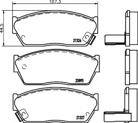 MINTEX MDB1244 Комплект гальмівних колодок, дискове гальмо