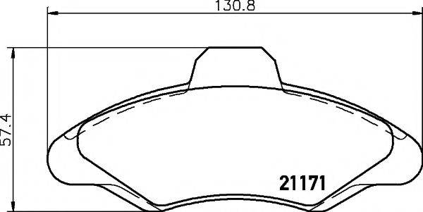 MINTEX MDB1493 Комплект гальмівних колодок, дискове гальмо