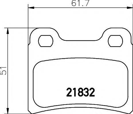 MINTEX MDB1554 Комплект гальмівних колодок, дискове гальмо