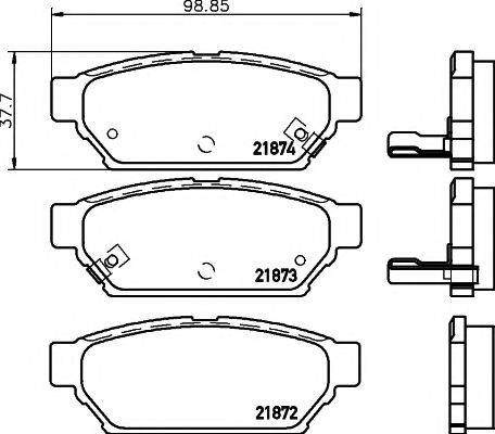 MINTEX MDB1691 Комплект гальмівних колодок, дискове гальмо