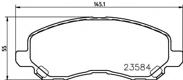 MINTEX MDB2134 Комплект гальмівних колодок, дискове гальмо