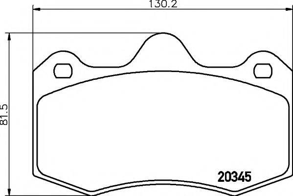 MINTEX MDB2207 Комплект гальмівних колодок, дискове гальмо