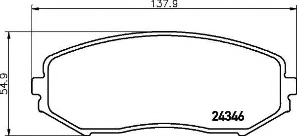 MINTEX MDB2774 Комплект гальмівних колодок, дискове гальмо