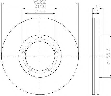 MINTEX MDC1126 гальмівний диск