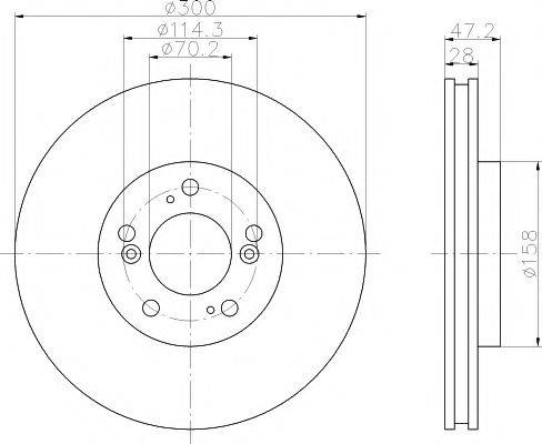 MINTEX MDC1516 гальмівний диск