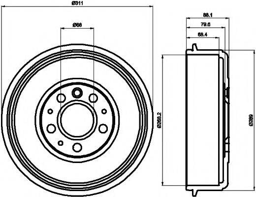 MINTEX MBD120 Гальмівний барабан