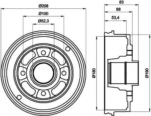 MINTEX MBD183 Гальмівний барабан