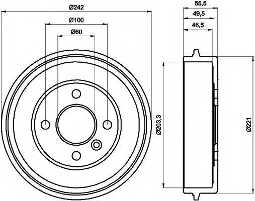 MINTEX MBD131 Гальмівний барабан