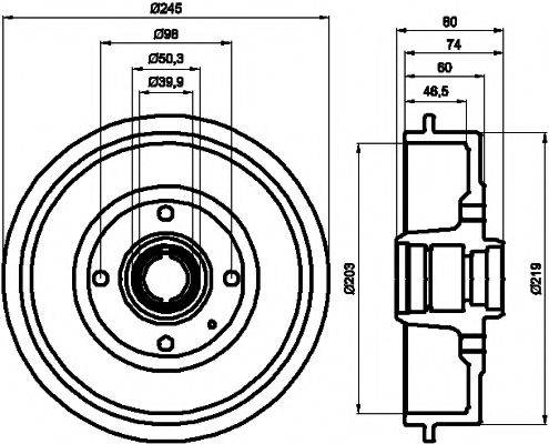 MINTEX MBD232 Гальмівний барабан