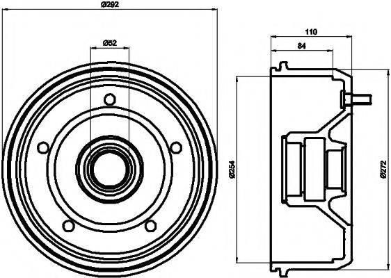 MINTEX MBD258 Гальмівний барабан