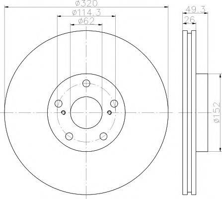 MINTEX MDC2168 гальмівний диск