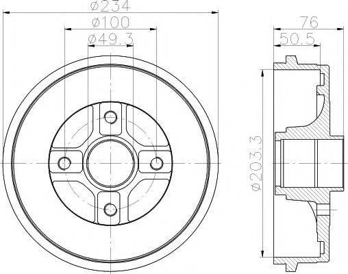 MINTEX MBD317 Гальмівний барабан