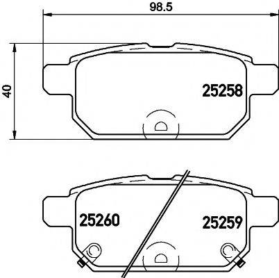 MINTEX MDB3168 Комплект гальмівних колодок, дискове гальмо