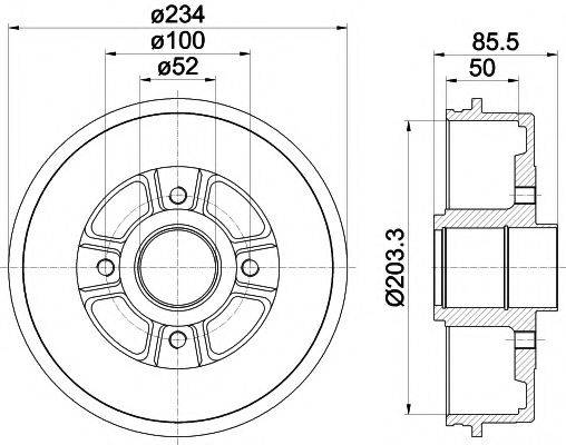 MINTEX MBD309 Гальмівний барабан