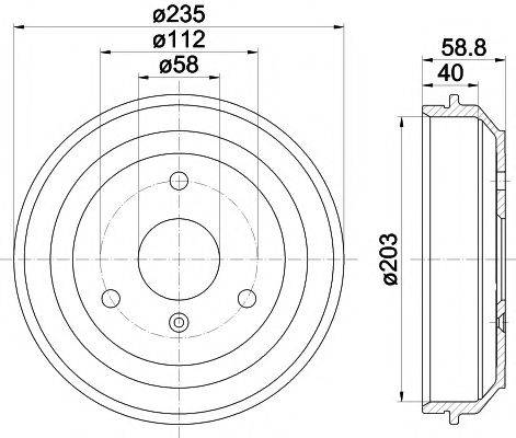 MINTEX MBD336 Гальмівний барабан