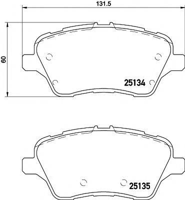 MINTEX MDB3322 Комплект гальмівних колодок, дискове гальмо