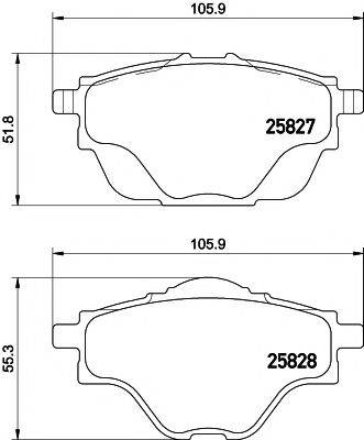 MINTEX MDB3402 Комплект гальмівних колодок, дискове гальмо