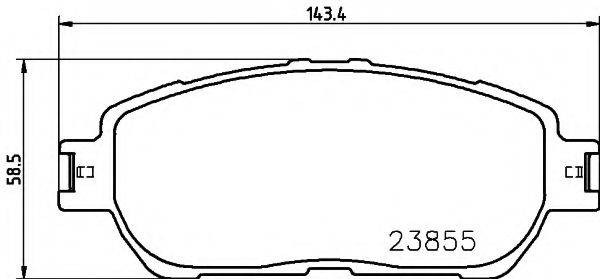 MINTEX MDB3859 Комплект гальмівних колодок, дискове гальмо