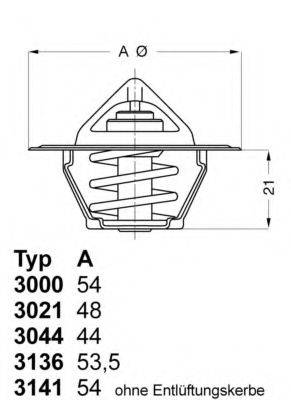 WAHLER 304490D1 Термостат, охолоджуюча рідина