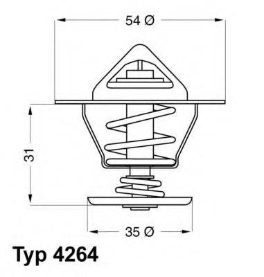 WAHLER 426484D Термостат, охолоджуюча рідина