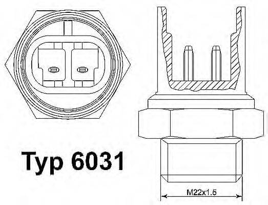 WAHLER 603192D Термивимикач, вентилятор радіатора