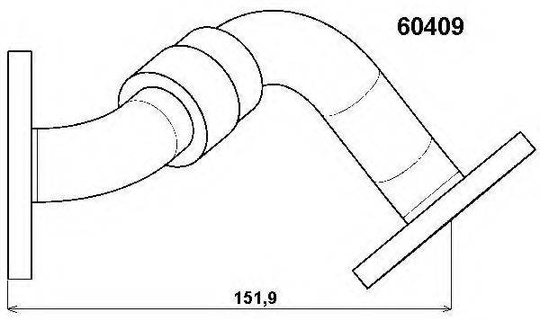 WAHLER 60409D Трубка, клапан повернення ОГ