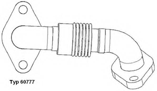 WAHLER 60777D Трубка, клапан повернення ОГ