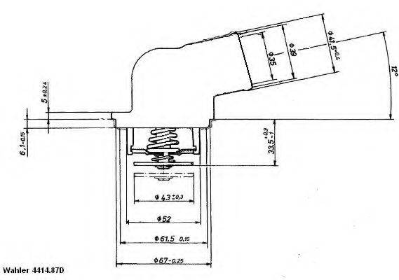 WAHLER 441487D Термостат, охолоджуюча рідина