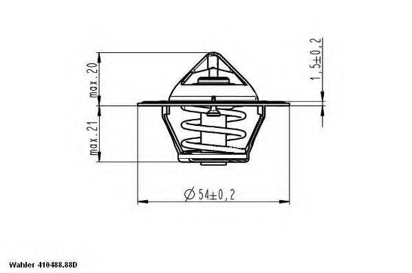 WAHLER 41048888D Термостат, охолоджуюча рідина