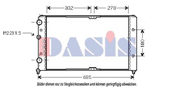 AKS DASIS 040038N Радіатор, охолодження двигуна