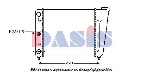 AKS DASIS 040170N Радіатор, охолодження двигуна