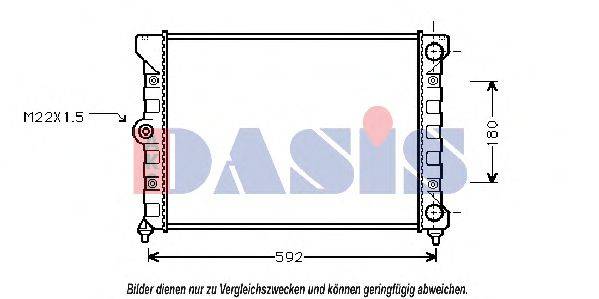 AKS DASIS 040780N Радіатор, охолодження двигуна