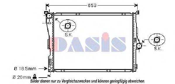 AKS DASIS 050006N Радіатор, охолодження двигуна