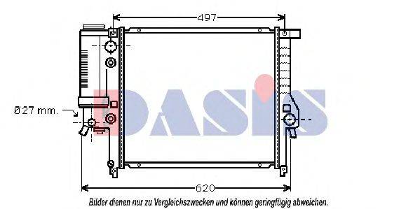 AKS DASIS 050016N Радіатор, охолодження двигуна