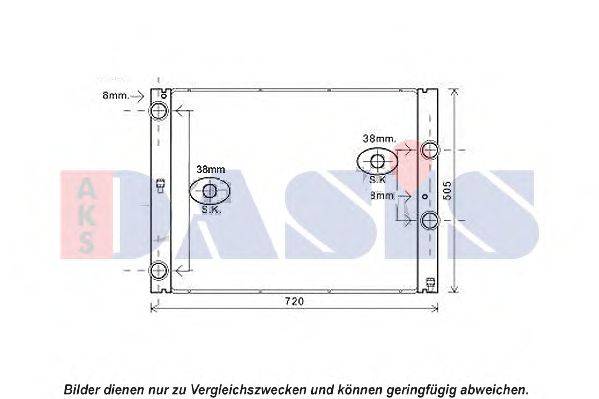 AKS DASIS 050057N Радіатор, охолодження двигуна