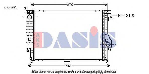 AKS DASIS 051450N Радіатор, охолодження двигуна