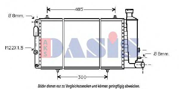 AKS DASIS 060550N Радіатор, охолодження двигуна