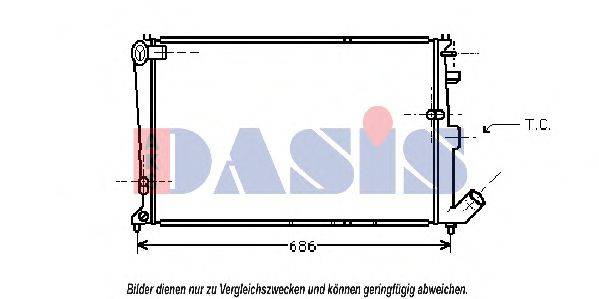 AKS DASIS 060670N Радіатор, охолодження двигуна