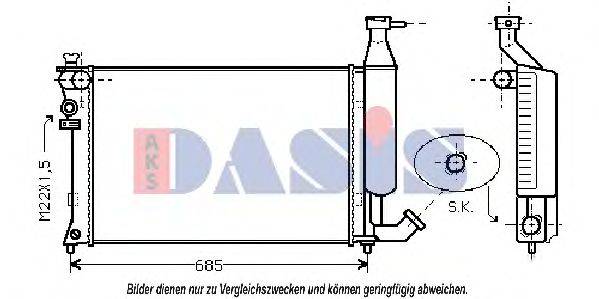 AKS DASIS 060850N Радіатор, охолодження двигуна