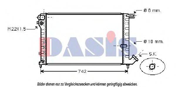 AKS DASIS 060950N Радіатор, охолодження двигуна