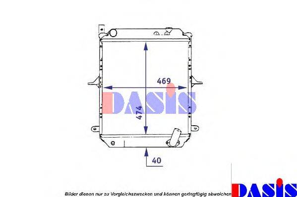 AKS DASIS 070024N Радіатор, охолодження двигуна