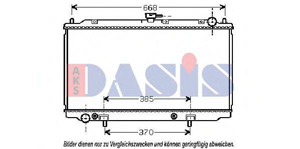 AKS DASIS 070086N Радіатор, охолодження двигуна