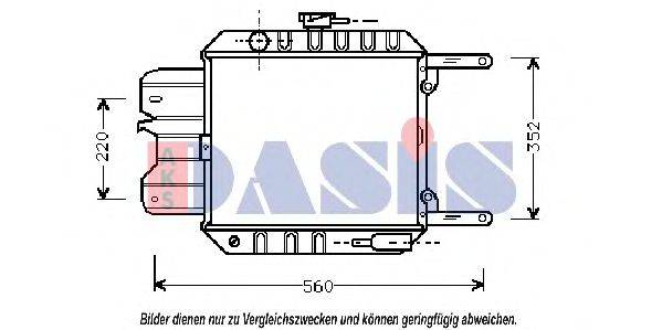 AKS DASIS 070100N Радіатор, охолодження двигуна