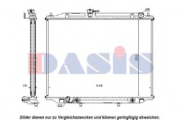 AKS DASIS 070143N Радіатор, охолодження двигуна