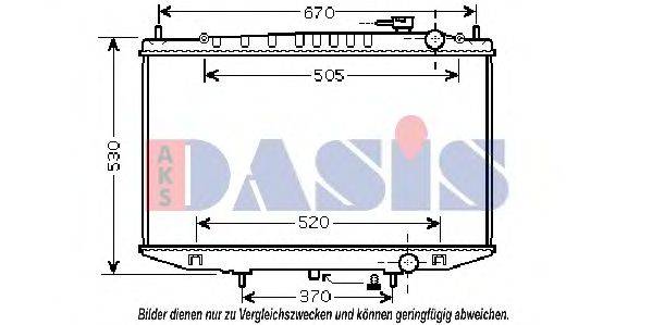 AKS DASIS 070146N Радіатор, охолодження двигуна