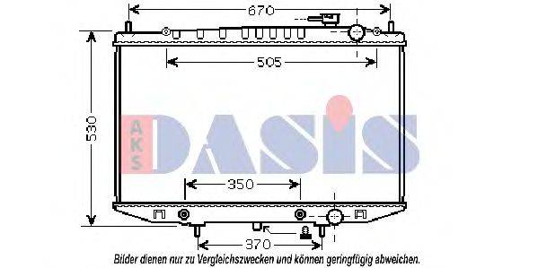 AKS DASIS 070147N Радіатор, охолодження двигуна