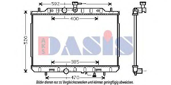 AKS DASIS 070148N Радіатор, охолодження двигуна