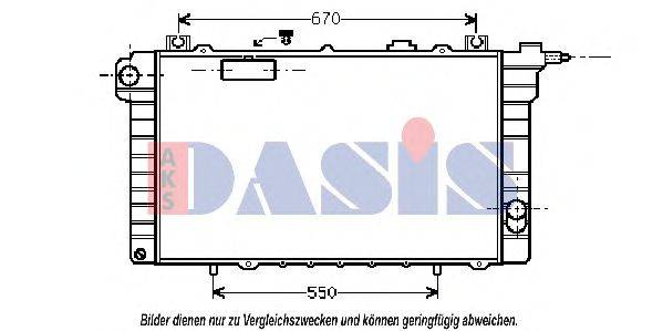 AKS DASIS 070500N Радіатор, охолодження двигуна