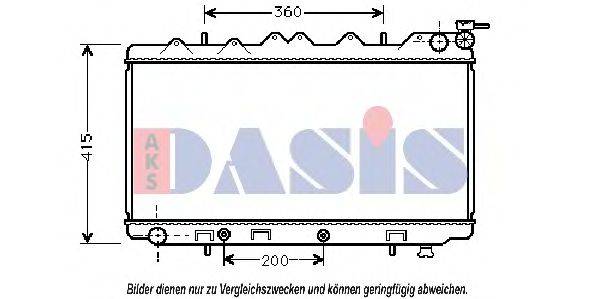 AKS DASIS 070640N Радіатор, охолодження двигуна